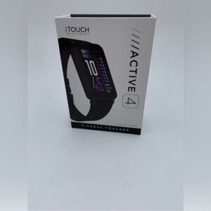 NIB iTouch Wearable Active 4 Black Smartwatch Fitness Health 006